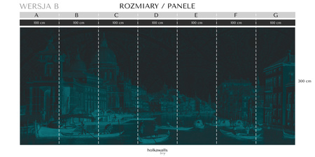 Tapeta winylowa struktura płótna wenecja - VENEZIANA ventaglio (blue)