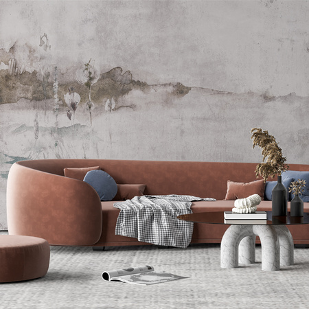 Tapeta winylowa struktura płótna widok beżowa - SAHRA gray