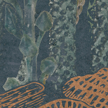 Tapeta winylowa struktura płótna rafa koralowa - DEEP WATERS plants