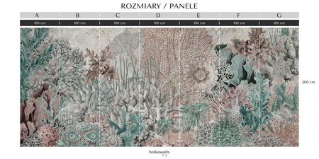 Tapeta winylowa struktura płótna rafa koralowa - NORI pink