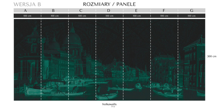 Tapeta winylowa struktura płótna wenecja - VENEZIANA ventaglio (green)