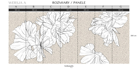 Tapeta winylowa struktura płótna kwiaty kropki beżowa - WHAT'S THE POINT beige (polka dots)