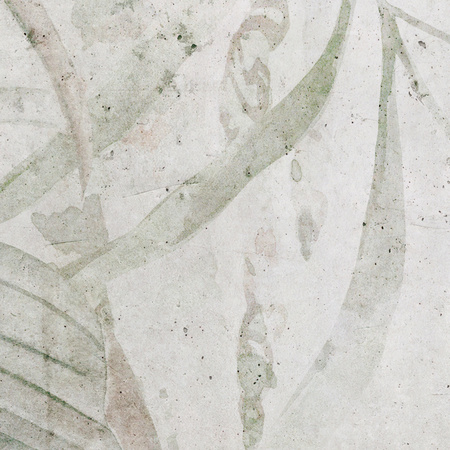 Tapeta winylowa struktura płótna liście tropikalne zielona - KAMARA color (rustic)