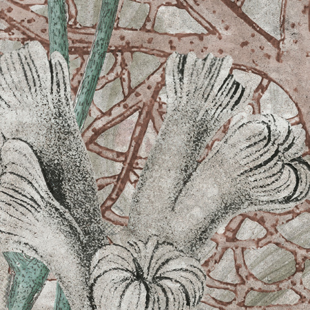 Tapeta winylowa struktura płótna rafa koralowa - NORI pink