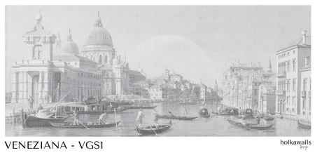 Tapeta winylowa struktura płótna wenecja - VENEZIANA sole (gray)