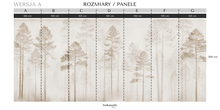 Tapeta winylowa struktura płótna las sepia - NORWOOD (sepia)