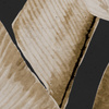 Tapeta winylowa struktura płótna liście bananowca beż czarne tło - TALAMANCA dark (beige)