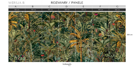 Tapeta winylowa struktura płótna liście dżungla tropikalna zielona - ONE DAY IN EDEN olive (flora)