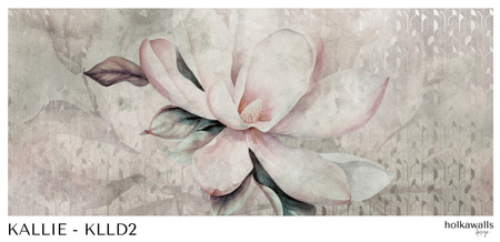Tapeta winylowa struktura płótna kwiat magnolia - KALLIE decor