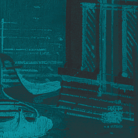 Tapeta winylowa struktura płótna wenecja - VENEZIANA sole (blue)