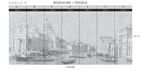 Tapeta winylowa struktura płótna wenecja - VENEZIANA ventaglio (gray)
