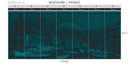 Tapeta winylowa struktura płótna wenecja - VENEZIANA sole (blue)