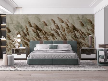 Tapeta winylowa struktura płótna trawy kolorowa - ZEPHYR earth