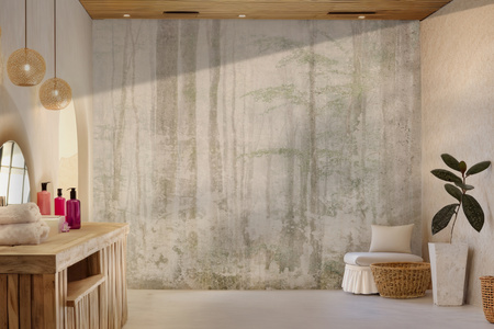 Tapeta winylowa struktura płótna las kolorowa - TAKE A BREATH pure (color)