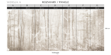 Tapeta winylowa struktura płótna las beżowa - TAKE A BREATH dragonfly (beige)