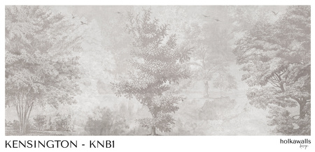 Tapeta winylowa struktura płótna las sepia - KENSINGTON (beige)