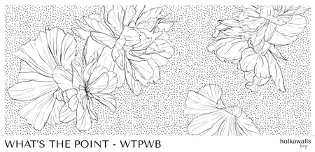 Tapeta winylowa struktura płótna kwiaty kropki biała - WHAT'S THE POINT white (polka dots)