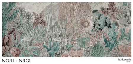 Tapeta winylowa struktura płótna rafa koralowa - NORI pink